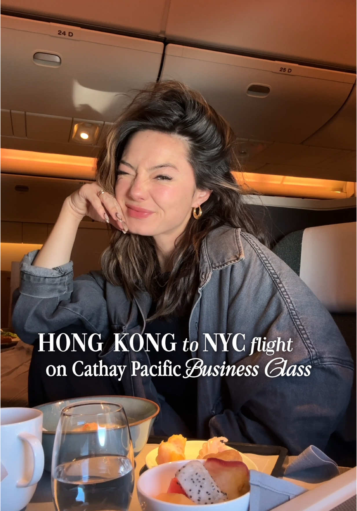 you can’t tell me business class isn’t an all you can eat buffet in the sky 😂 If you’re thinking about business class, def recommend flying out of HK with Cathay for the lounge alone!!  #businessclass #airlines #cathaypacific #luxurytravel #flights #airlinetiktok #flight #traveltiktok #traveltok #traveltips #travellife #travelbucketlist 