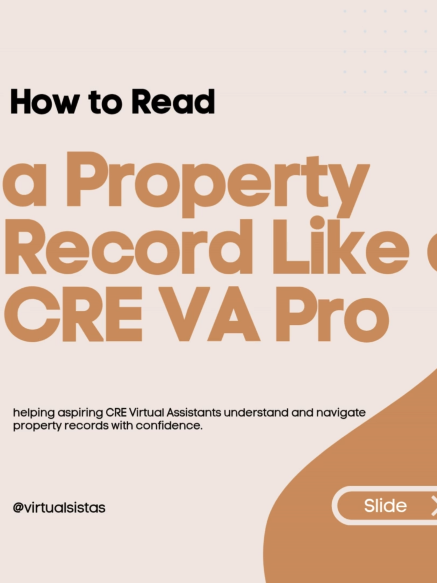 How to Read a Property Record Like a CRE VA Pro #VirtualSistas #CREVA #commercialrealestate #property #propertylisting #fypシ #trendy #trendingsong