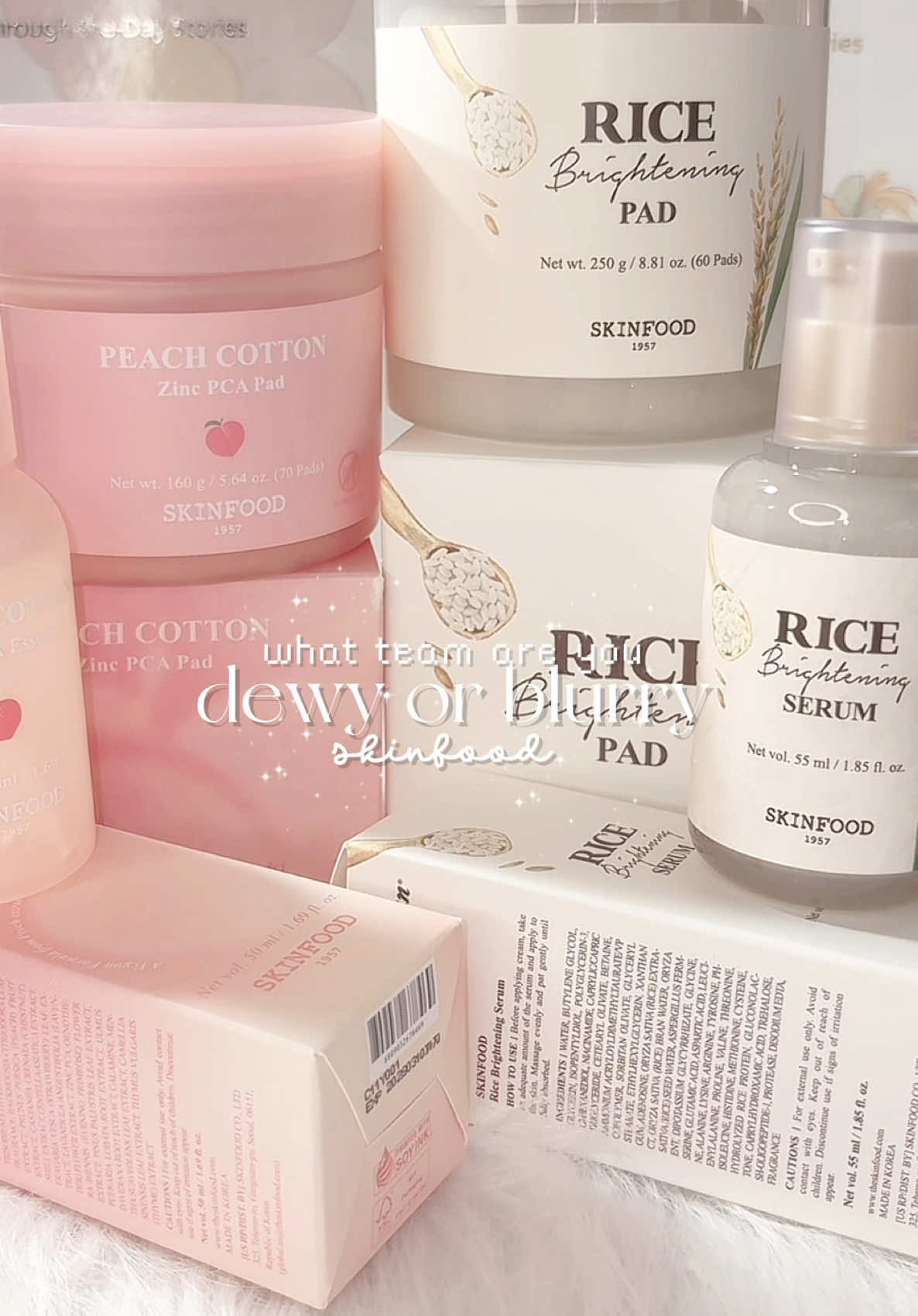 Dewy or Blurry 🫧 what’s your favorite? 👀 Skinfood brightening rice toner pad & serum 🍚 OR Skinfood peach cotton zinc PCA pads & serum 🍑 all products available on @YesStyle use my code BEAUTY118 for a discount 💸 #creatorsearchinsights  #skincare #kbeauty #skinfood #beautytips #review #skinfood #tonerpads #riceglow #glassskin #pinkskincare #porecare #mattifying #kbeauty #skincareroutine #skincare #koreanskincare #skintok #beauty #clearskin #yesstyle #yesstyleinfluencers #wonyoungism #acne #dewy #blurry #dewyvsblurryskincare #skinfoodproducts #skinfoodriceproducts #skinfoodricetonerpads #skinfoodriceserum #skinfoodpeachcottonpads #skinfoodpeachcottonserum #peachskincare #riceskincare #brightening #SelfCare  @YesStyleInfluencers @skinfood_global @SKINFOOD.USA @skinfood__influencers 
