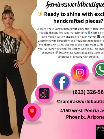 🛍️ Discover everything we have for you at 👉 samirasworldboutique.net Handcrafted fashion, unique handbags, original perfumes, and much more... ✨ Come in today and fall in love with your next purchase! 💖#ypfッviral #ypfッ #boutique #modafeminina