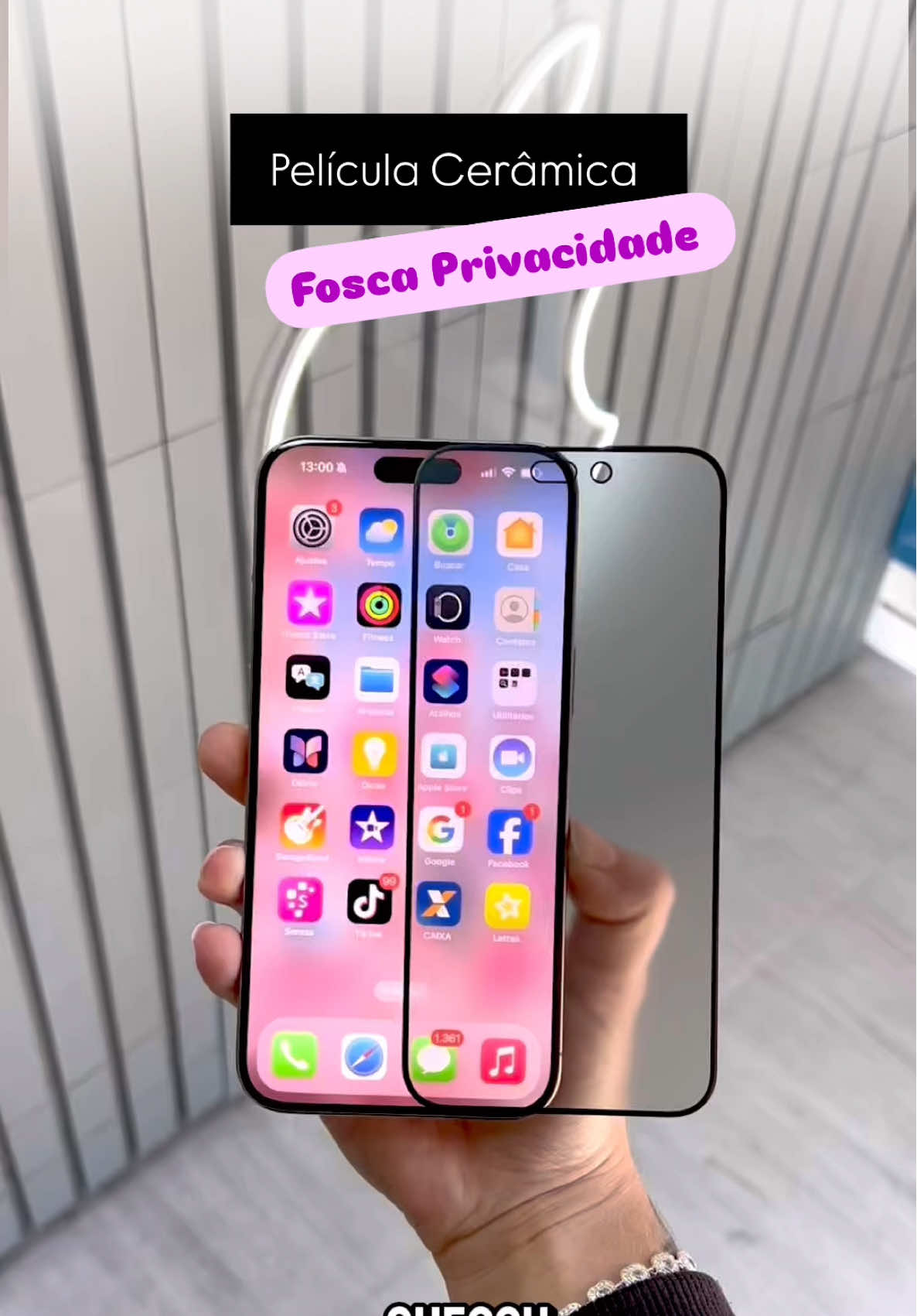💥Película Cerâmica Fosca Privacidade 💥 Esse modelo de película por ser cerâmica ela nao trinca ✅😍 Quem está do lado não vê as suas conversas✨ Material resistente e durável, com estrutura que não quebra facilmente ✅ Quer uma dessa ? 😍 Chame a gente no WhatsApp e consulte as opções disponíveis 💥 Fazemos entregas e enviamos para todo Brasil 🇧🇷  . . #pelicula #peliculaceramica #peliculadecelular #campinas #peliculasemcampinas #celular #peliculaceramicafoscaprivacidade #peliculafosca #peliculaprivacidade 