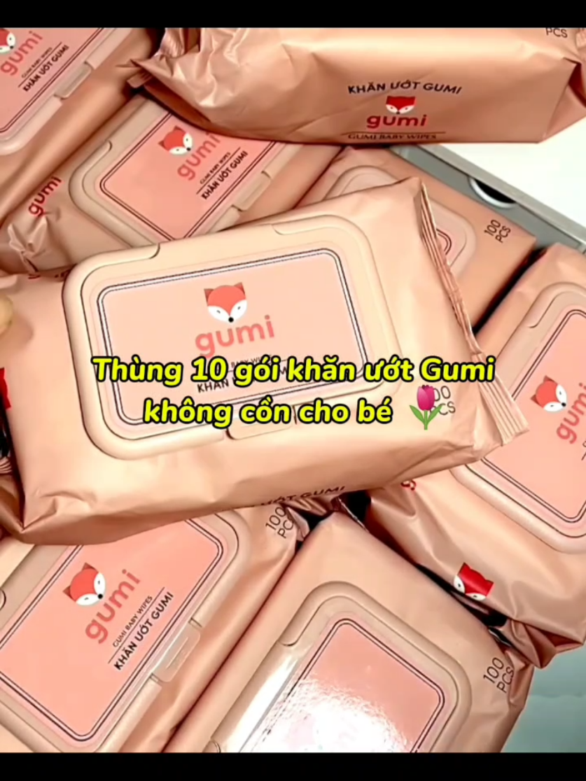 Thùng 10 gói khăn ướt Gumi cao cấp  không cồn dành cho bé #xuhuong #thinhhanh #viral #khanuot #khanuotkhongmui #khanuotgumi #tiepthilienket 