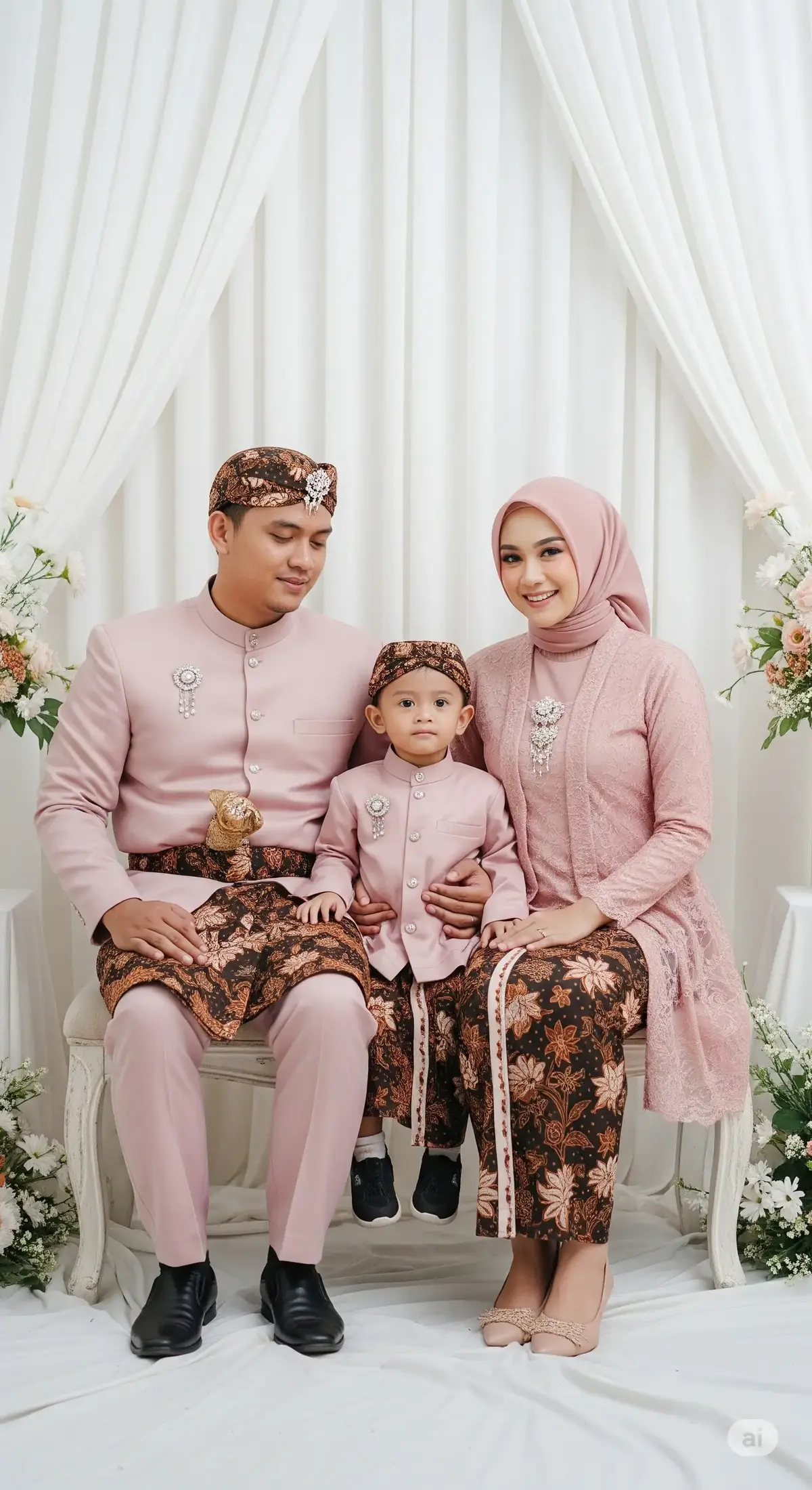 Setiap senyum adalah cerita, setiap momen adalah anugerah. Kebersamaan kami dalam balutan busana Sunda modern yang elegan. Family goals! 🥰 #FamilyGoals #KeluargaBahagia #MomenIndah #TradisiSunda #cintasejati 
