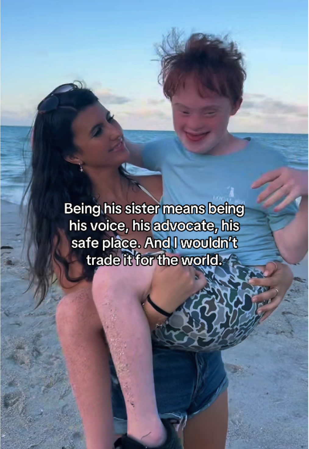 biggest blessing getting to be his sister ♥️ #fyp #brother #family #downsyndromeawareness 