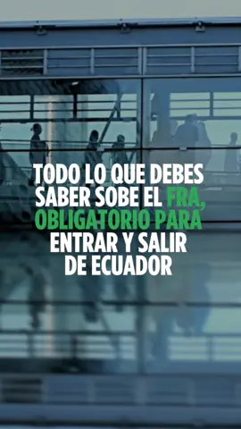 El Formulario de Registro Aduanero (FRA) es obligatorio. Debes declarar joyas, documentos de alto valor o dinero en efectivo que iguale o supere los USD 10.000 (o su equivalente en otra moneda).  Si declaras este monto o más, deberás presentarte ante un funcionario del SENAE para una revisión adicional. #ecuador #viajes  #fra