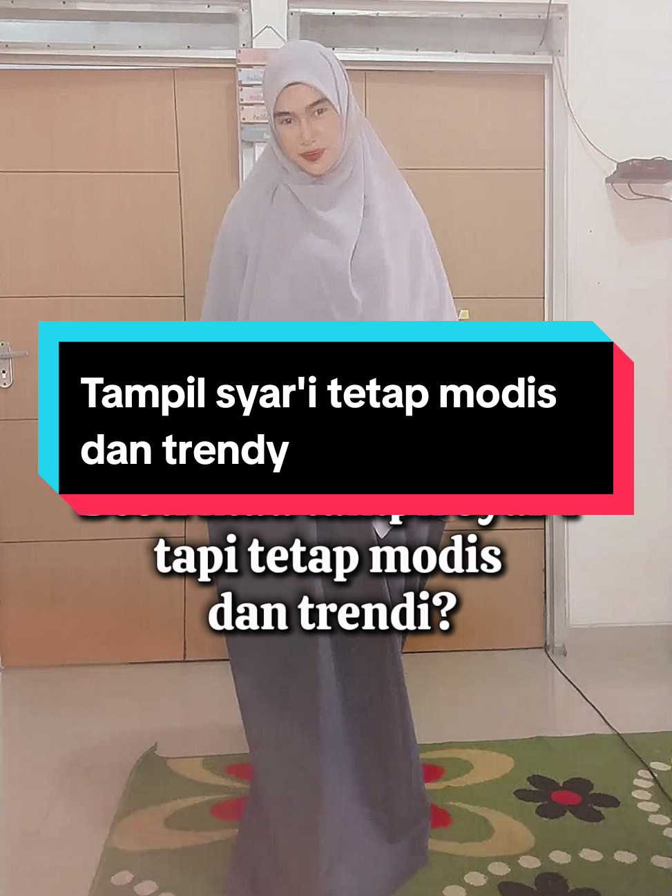 Tampil syar'i juga bisa modis dan trendy looh besti!#hijabsyari #gamiskekinian #ootdhijabstyle 