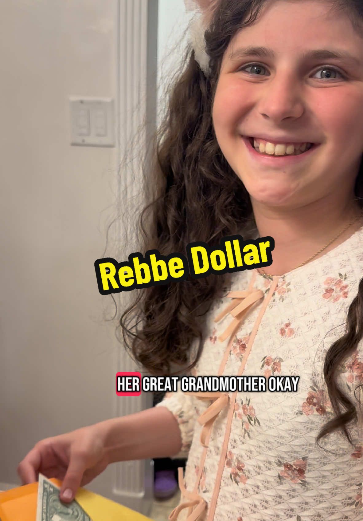 Naomi got a very specific present for her Bat Mitzvah from Aron’s bubby, Naomi’s great grandmother. ##rebbedollar##dollar##batmitzvah