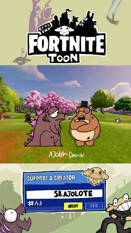 GODZI Y FREDDY PANCHONCITO JUNTOS!!  gracias @Freddy_Pachonsito por esta increíble colab y amistad :3  #fortnitetoon #fortnite #epicpartner #ajolotedraw #fnaf 