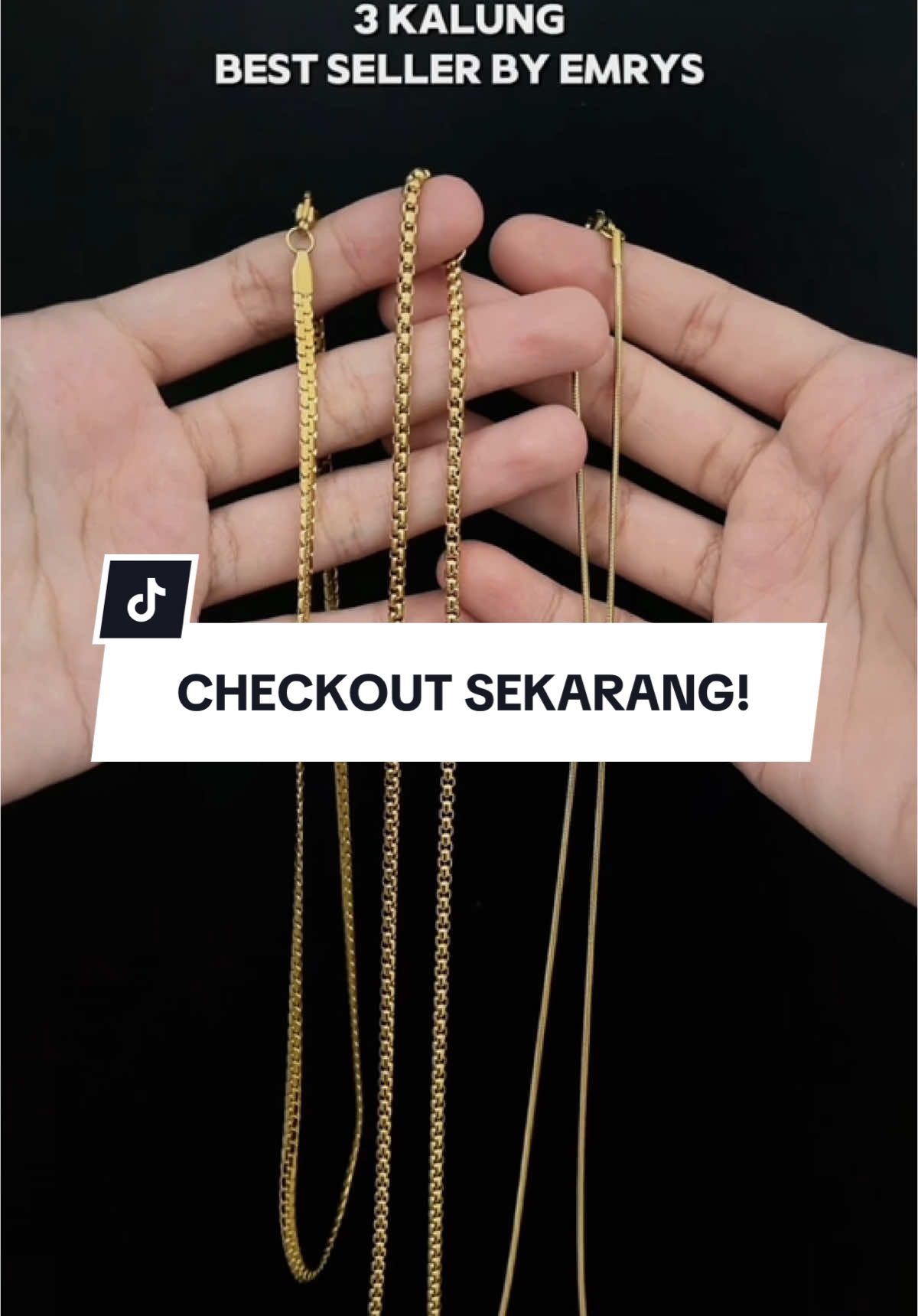3 kalung ini wajib lo punya bikin style lo makin kece dan confident, so buruan join live nya @Emrys.id & checkout produknya! 😎🔥 #emrys #emrysid #fyp #fypage #aksesoris #antikarat 