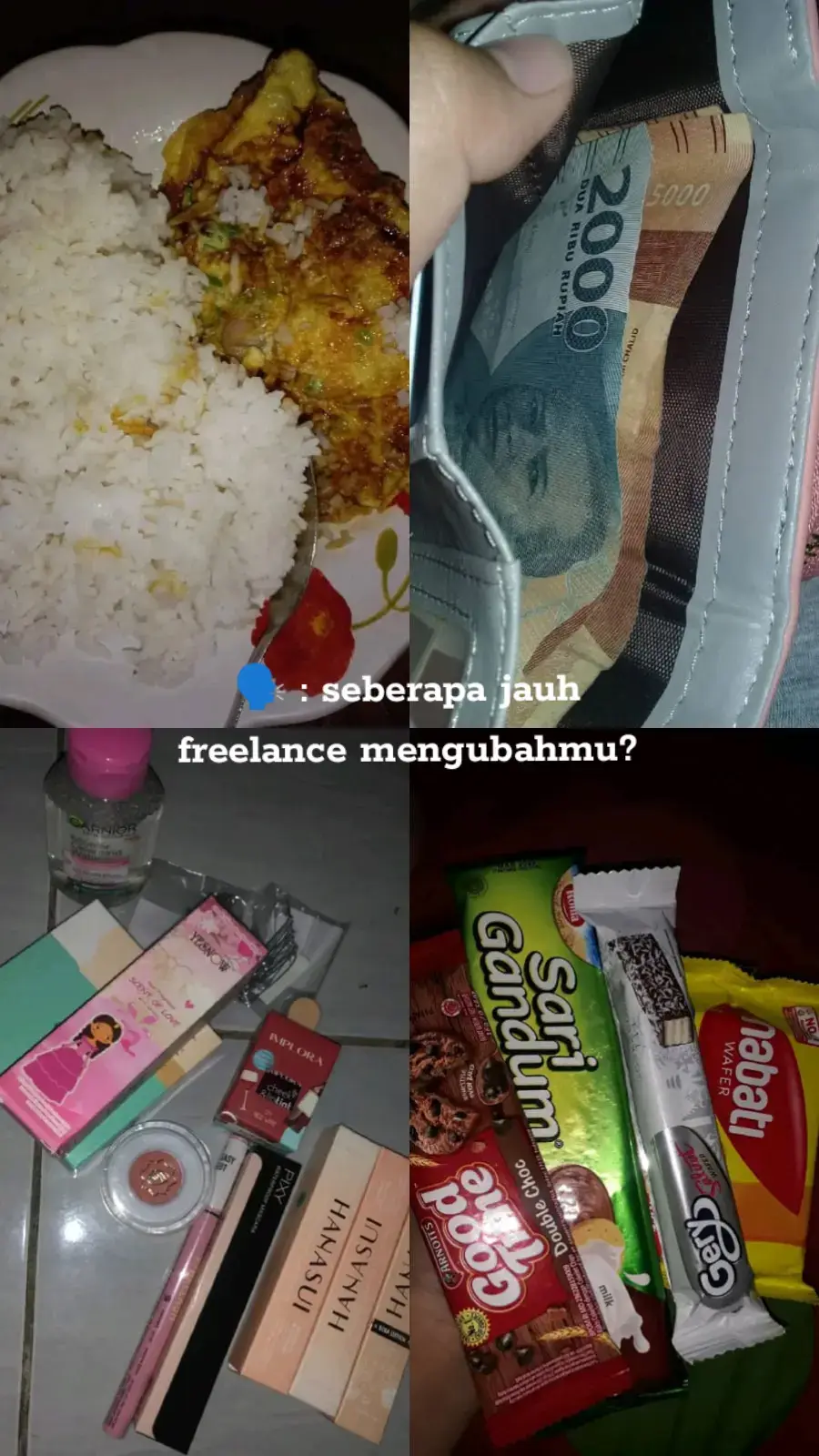Dulu nahan wishlist, sekarang checkout tanpa mikir🥹❤️ loveee banget sih sama freelance... #perubahannyata #freelance #fyp #berandatiktok 