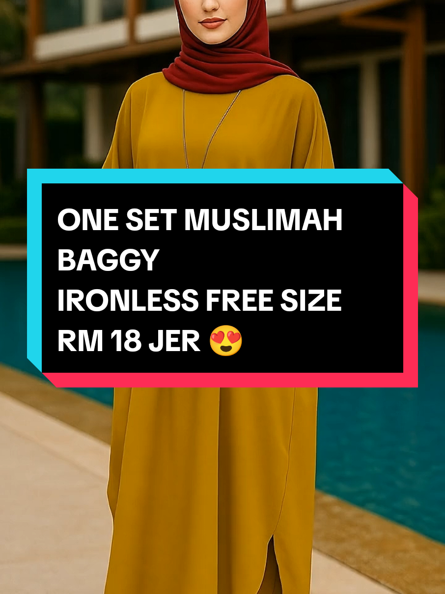 Set Sally Muslimah Baggy Style, Cantik Murah. Material Cey Italian Crepe. Ironless, Flowy terletak!🥰 #setsallycantikmurah #setbajuseluar #setbajumuslimah #setbajuseluarmurah #setbajumurah #oneset #onesetmurah #deqnaadzlyna888 