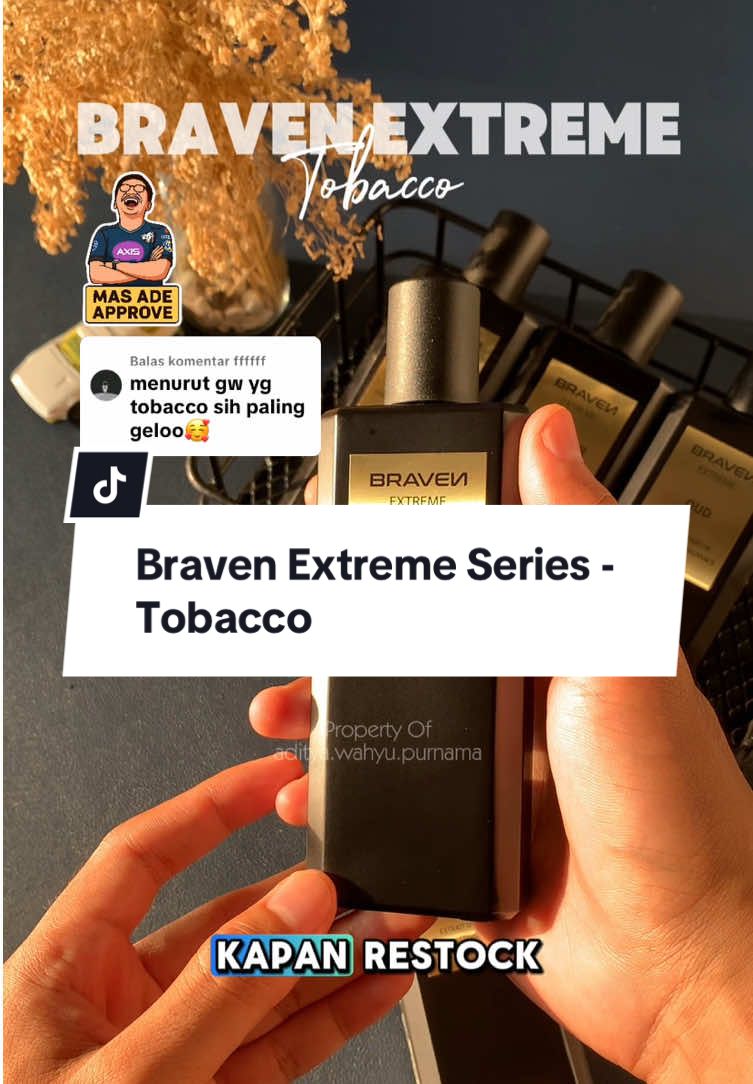 Membalas @ffffff mumpung keranjangnya masih nyala untuk braven extreme tobacco nya mending langsung sikat aja guys yang kemarin belum kebagian! #bravenextrait #bravenextraitdeparfum #bravenextreme #bravenextremeseries #braven #bravenindonesia #bravenparfum #parfumbraven 
