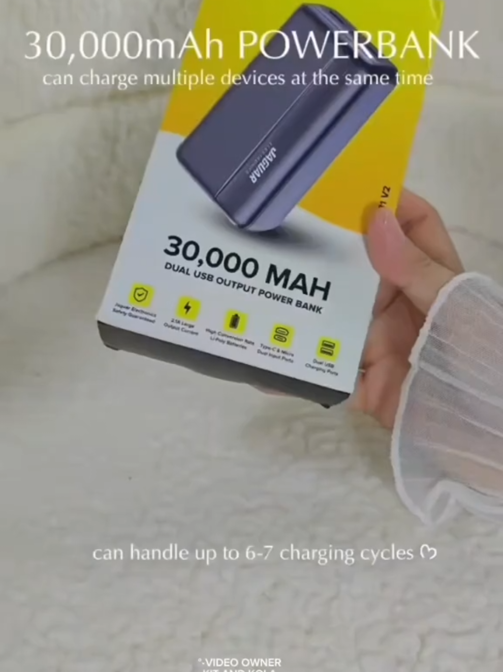 yes may stock na po! 30,000mAh powerbank na kaya maka full ng 7 cellphone 😍 #powerbank #fastchargingpowerbank #trending 