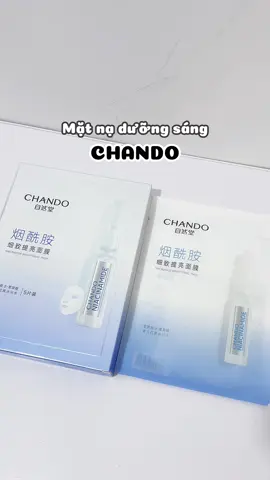Mặt nạ CHANDO Niacinamide hỗ trợ sáng da 🎀✨ #xuhuong #review #viral #trending #fyp #chandohimalaya #reviewlamdep #maskchando #matnagiay #facialmask 