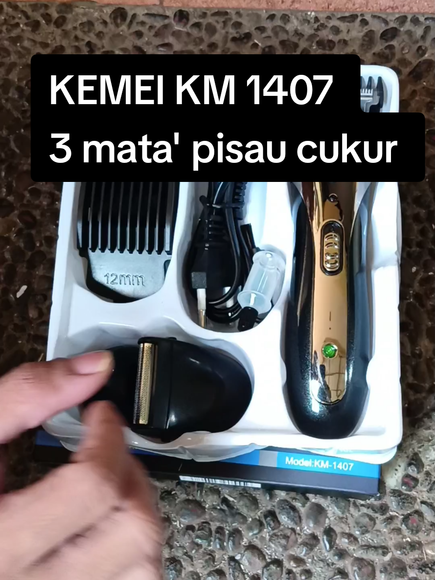 rekomendasi KEMEI KM 1407#0rginal 3 mata' pisau cukur #tampildiberanda 