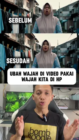 Cara ubah wajah pada video pakai ai di hp#tutorialandroid #tipsandroid 