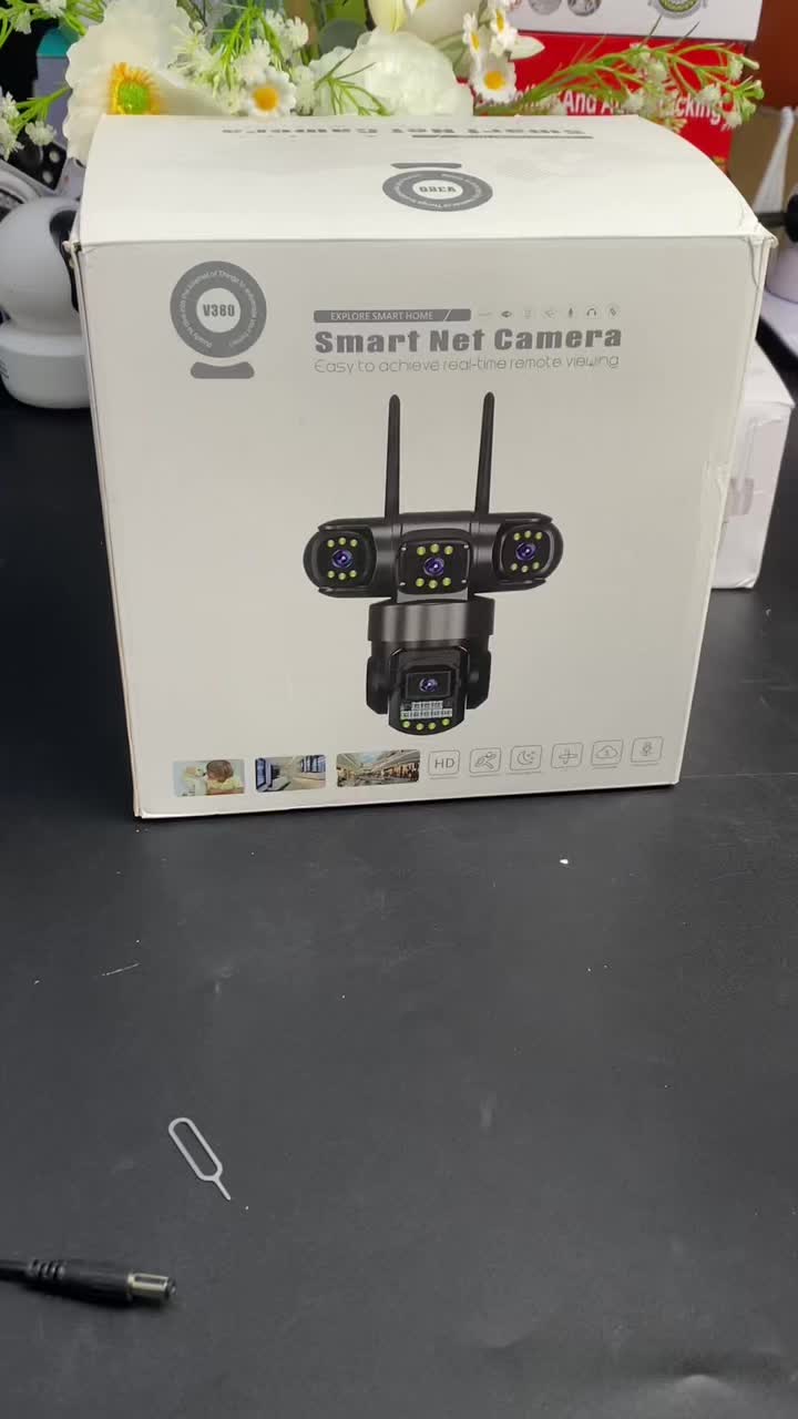 V380 PRO SC28-W Three Lens CCTV Camera 5MP Outdoor Waterproof Wifi PTZ Night Vision CCTV Camera 