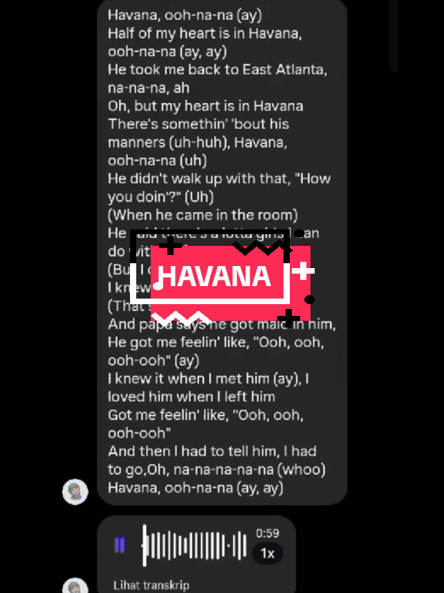 Havana - Camila cabello #fyp #trend #havana #camilacabello #coversong #lyrics #liriklagu 