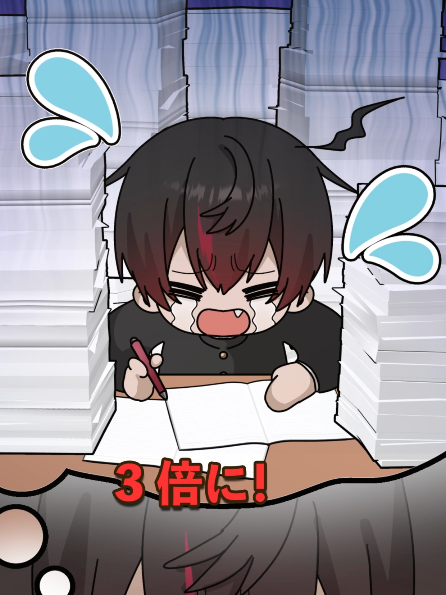 大量の宿題を出す教師の末路 #Plottアニメ #混血のカレコレ