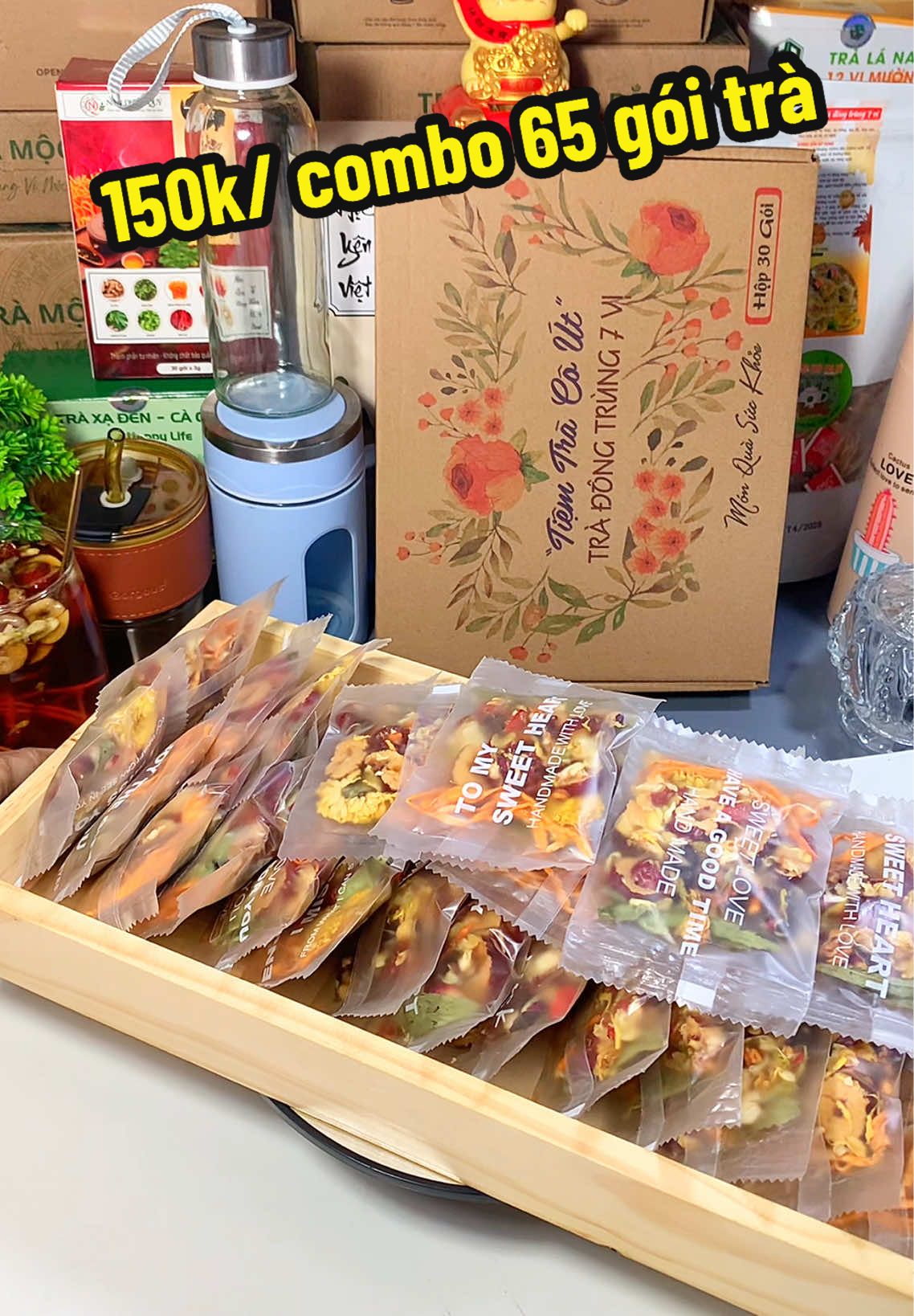 Mua 1 tặng 1 tặng thêm 5 gói tổng 65 gói trà víp dưỡng nhan#xuhuong #thịnhhành #fyp 