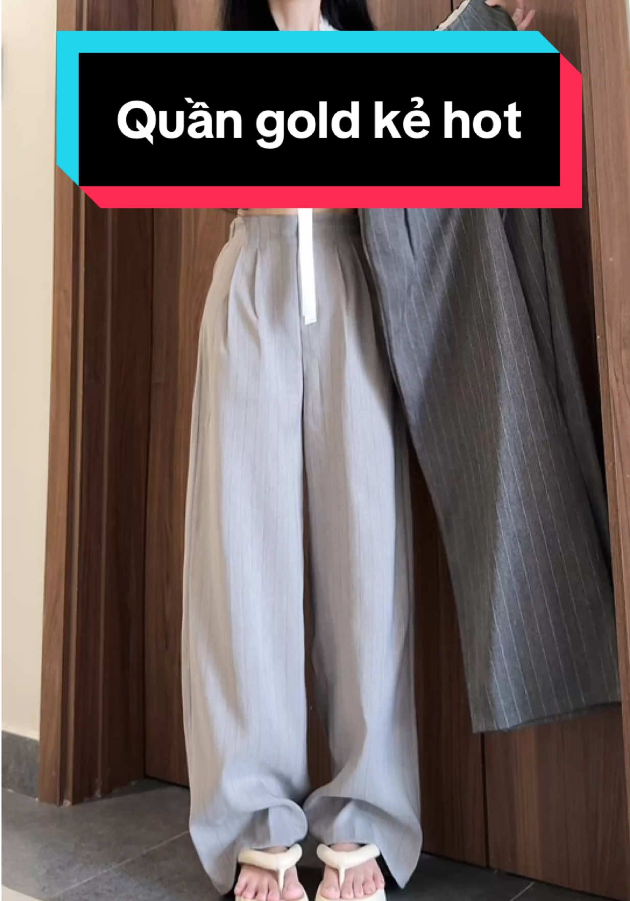 Quần kẻ gold hang  #xuhuong #hottrend #phanhriviuuu #quandephoido #quanbasic #thoitrangnu #fashion #macdepmoingay #outfitideas #quanxinh #reviewquanao #thinhhanh #quangoldhan 