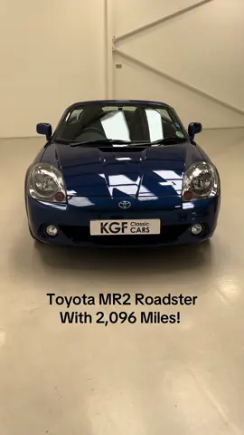 Toyota MR2 Roadster Price: £11,995 Year: 2005 Mileage: 2,096 FOR SALE An incredible Toyota MR2 Roadster 3rd Gen W30 with 2,096 miles from new Please visit our website for full details.  #toyotamr2 #classiccar #kgfclassiccars 