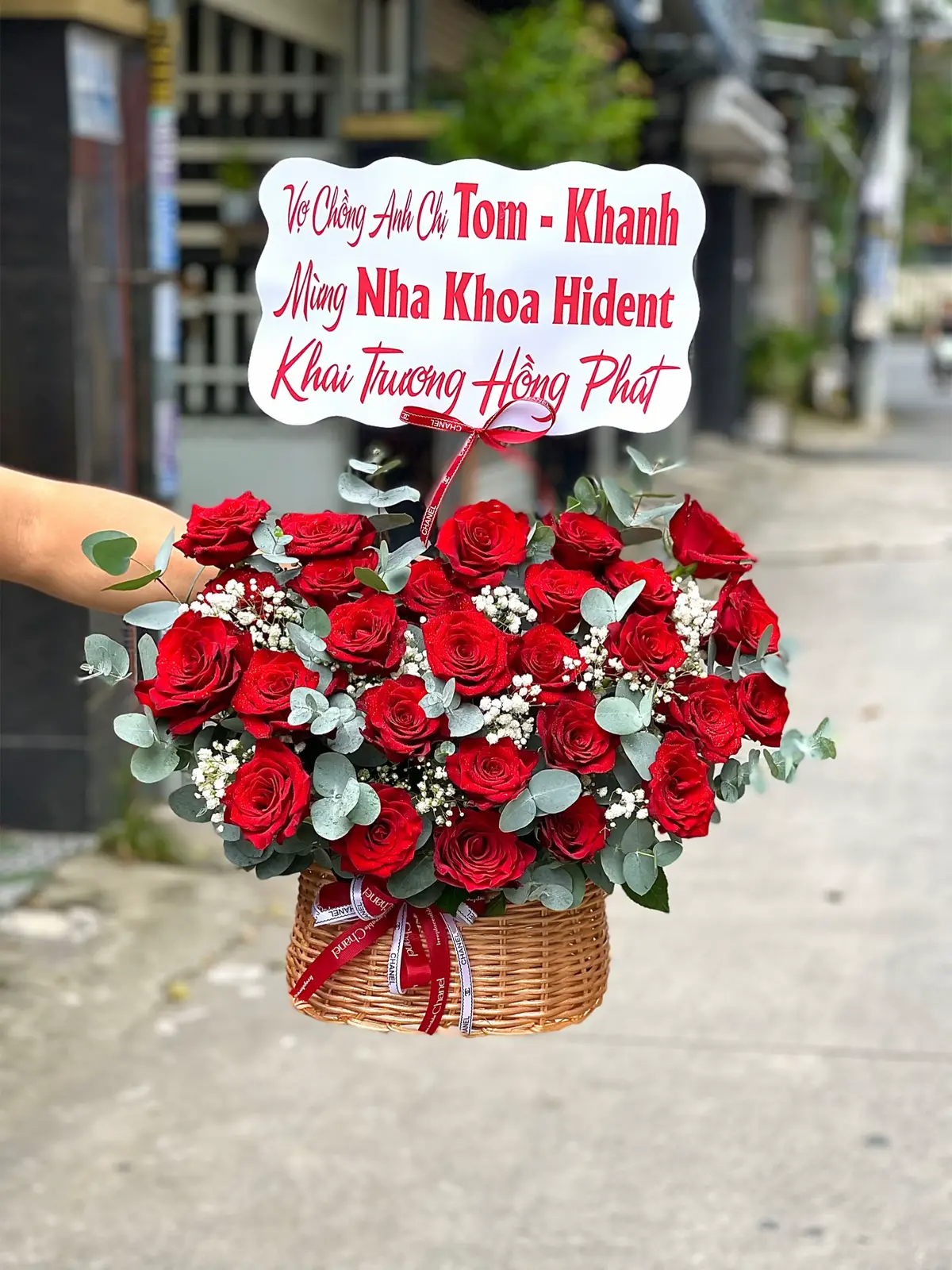 Giỏ hoa khai trương - Hoa chúc mừng Thủ Dầu Một