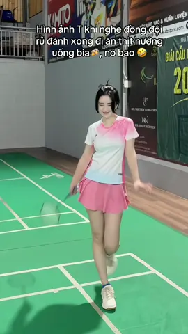 Nghe được bao đi ăn cái hớn hở ngay😜kèo này có vẻ OK đấy 🤭 #caulong #badminton #chambadminton #viral #fyp 