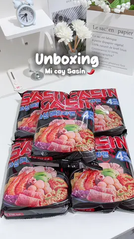 Combo 5 gói mì cay Sasin vị kim chi 🌶️#xuhuong #xuhuongtiktok #trend #trending #viral #viralvideo #unboxing #review #fyp #micay #micaysasin #micay7capdo 