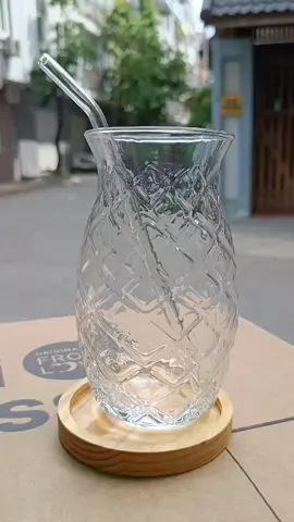 Ly thủy tinh hình trái dứa -ly decor đồ uống siêu đỉnh ! Mua ngay! #video #xuhuong #lytraidua #lythuytinh #lydep 