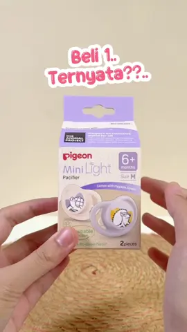 Beli 1 Dapet 2 Empeng?? 😍 Pigeon MiniLight Pacifier Sustainable emang the best‼️🥰 Dengan sirkulasi udar maksimal sehingga tidak akan melukai kulit sekitar bibir si kecil dan dot yang lembut, sehingga melatih motorik si kecil‼️ Buruan cobain langsung‼️😉 #pigeonbabycare #pigeonindonesia #pigeonminilightpacifier #pigeonminilightpacifiersustainable #empengbayi #newmom #newborn #babyproducts #explore 