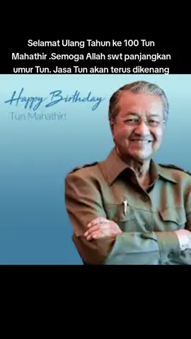 Terima Kasih Tun atas jasa Tun yang tak pernah dan akan dilupakan