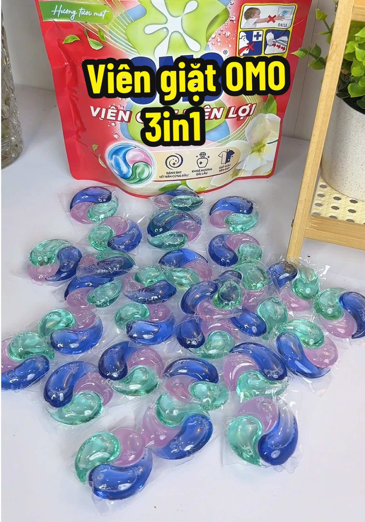 Viên giặt OMO 3 trong 1 vừa sạch vừa thơm tiện lợi giá lại hạt rẻ #viengiat #viengiatomo #viengiatomomatic3trong1tienloi #viengiatomomatic3trong1 #omo 