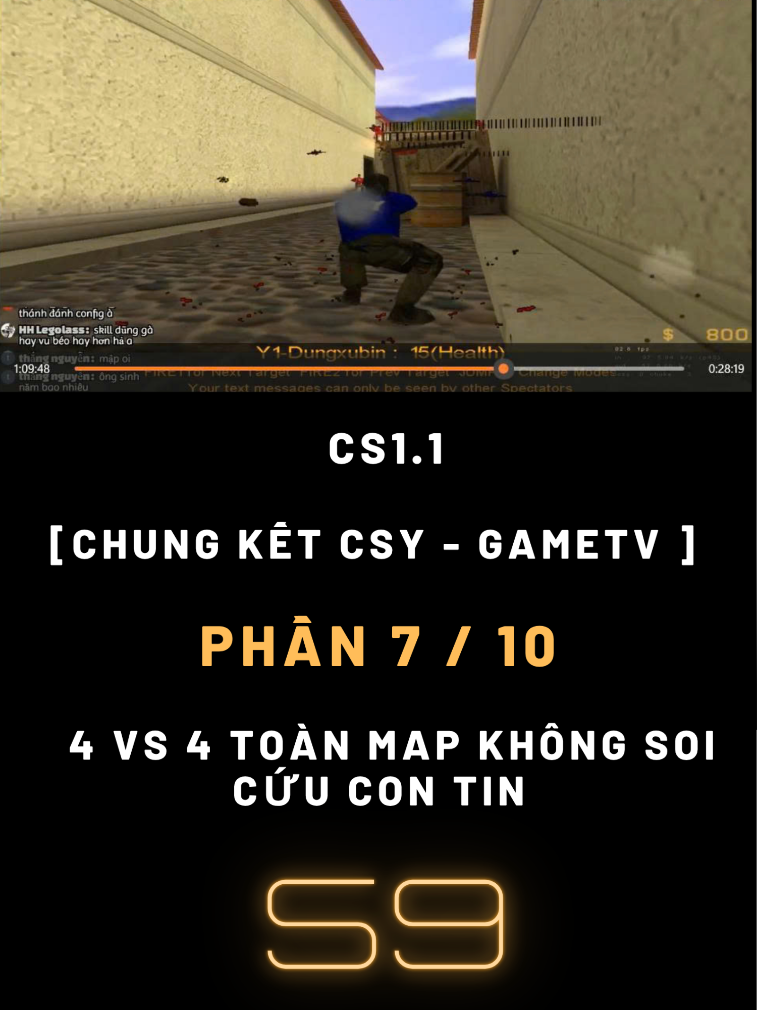 [Chung Kết CSY - GameTv ] - Team Y1 vs Y3 - 4 vs 4 Toàn Map Không Soi Cứu Con Tin - PHẦN 7 / 10 #cs1.1 #chickenzero #configcs11 #hilghtlightcs #config #halflife #cs11 #gametuoitho #csonline
