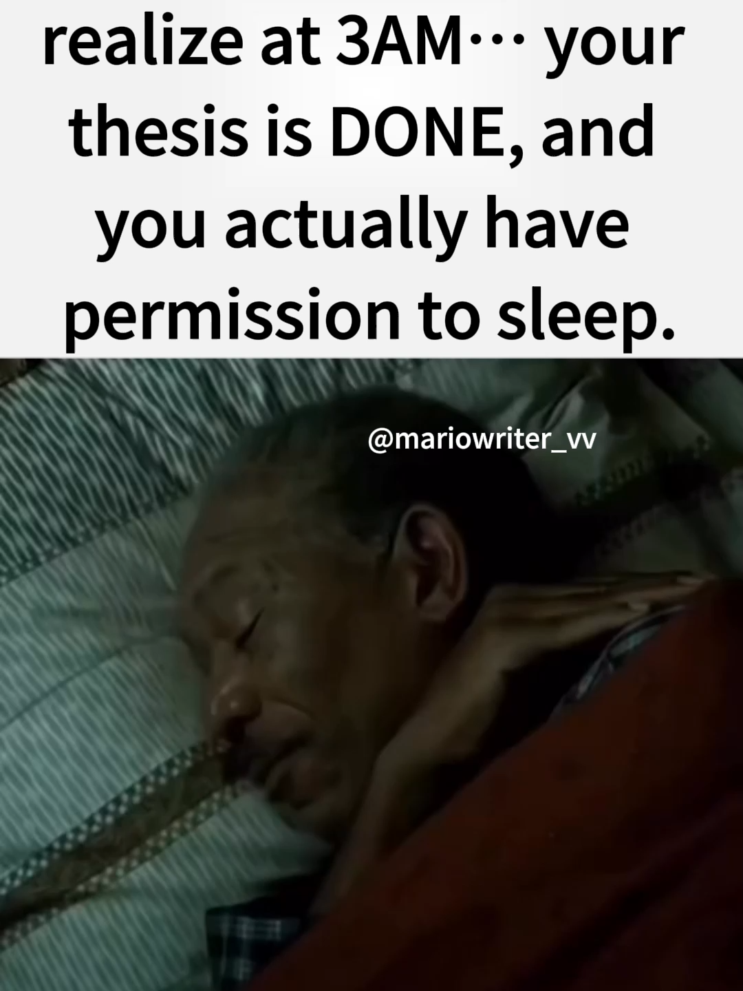 That rare moment of peace... when the thesis is finally done 😮‍💨 Drop a 💤 if you're still dreaming of that day. Follow @mariowriter_vv for real tips on essays, thesis & academic survival. Need help with writing or structuring your research? DM me “THESIS”. #studentlife #unilife #undergradlife #collegeproblems #unistruggles #studywithme #productivestudent #academicwriting #essayhelp #assignmenthelp #thesishelp #writingtips #writingcommunity #dissertationstress #researchsupport #deadlinemode #studyhacks #academicstruggles #collegestruggles #paperwriting