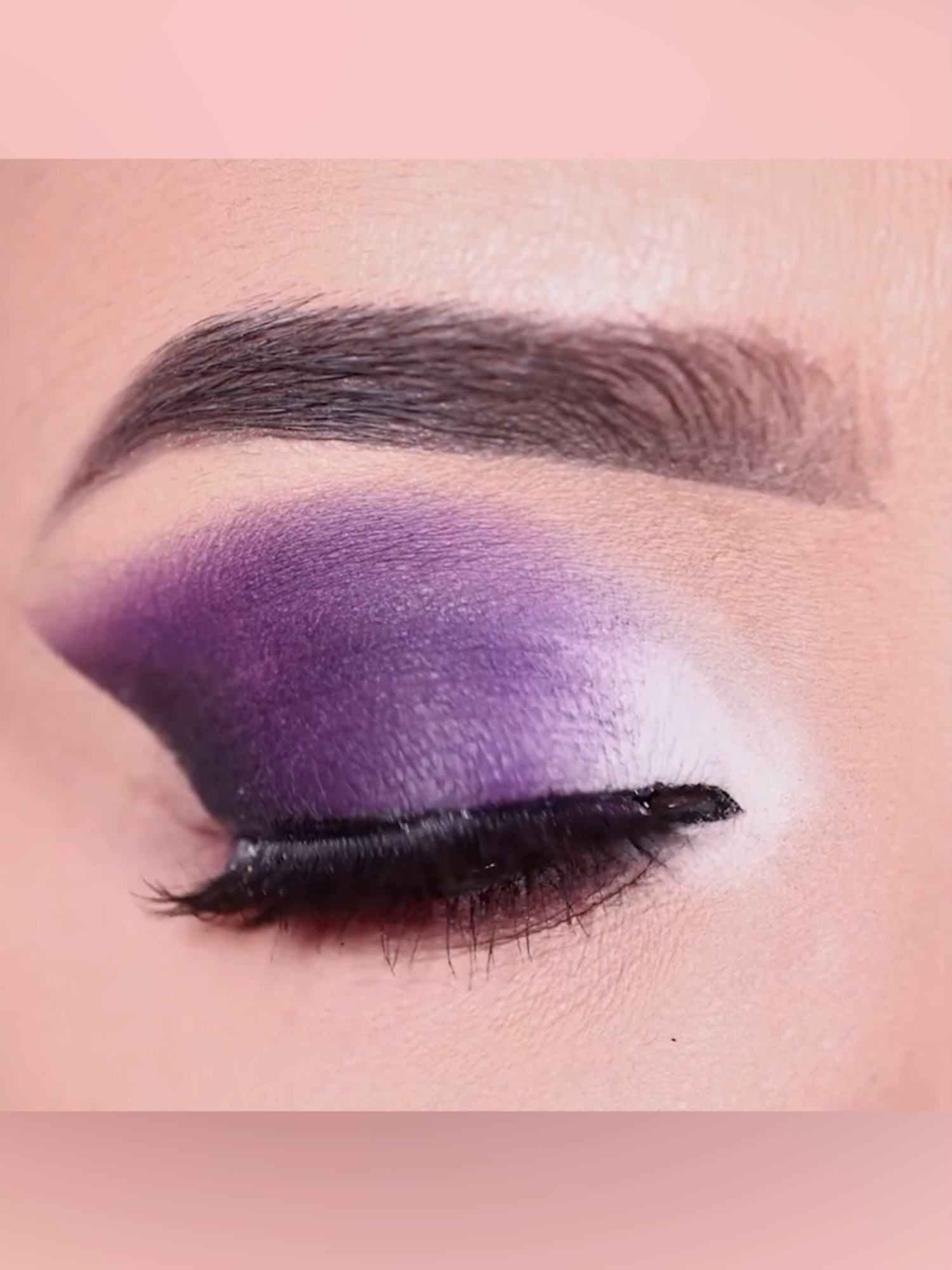 Purple Smokey Eye Makeup 💜 #makeup #tutorial #fyp