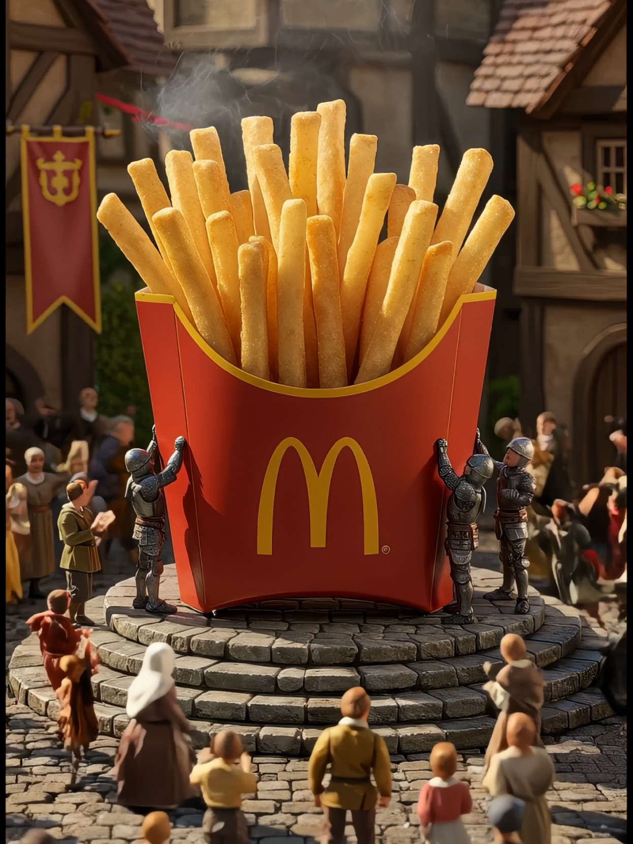 Deep-fried dreams, built one potato at a time! 🍟🛠️ This isn't just cooking — it's a crispy construction zone! 1本ずつ丁寧に…これは夢のフライドポテト建設現場！？🍟🛠️ ただの料理じゃない。これはカリッとした工事だ! #miniatureworld  #Tinychef  #フライドポテト  #FrenchFries  #miniaturecooking 