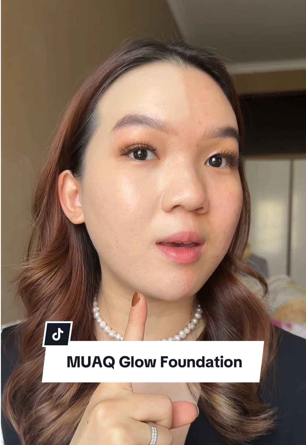 Replying to @Crystal  impressed!! [muaq glow foundation review. shade maluku]