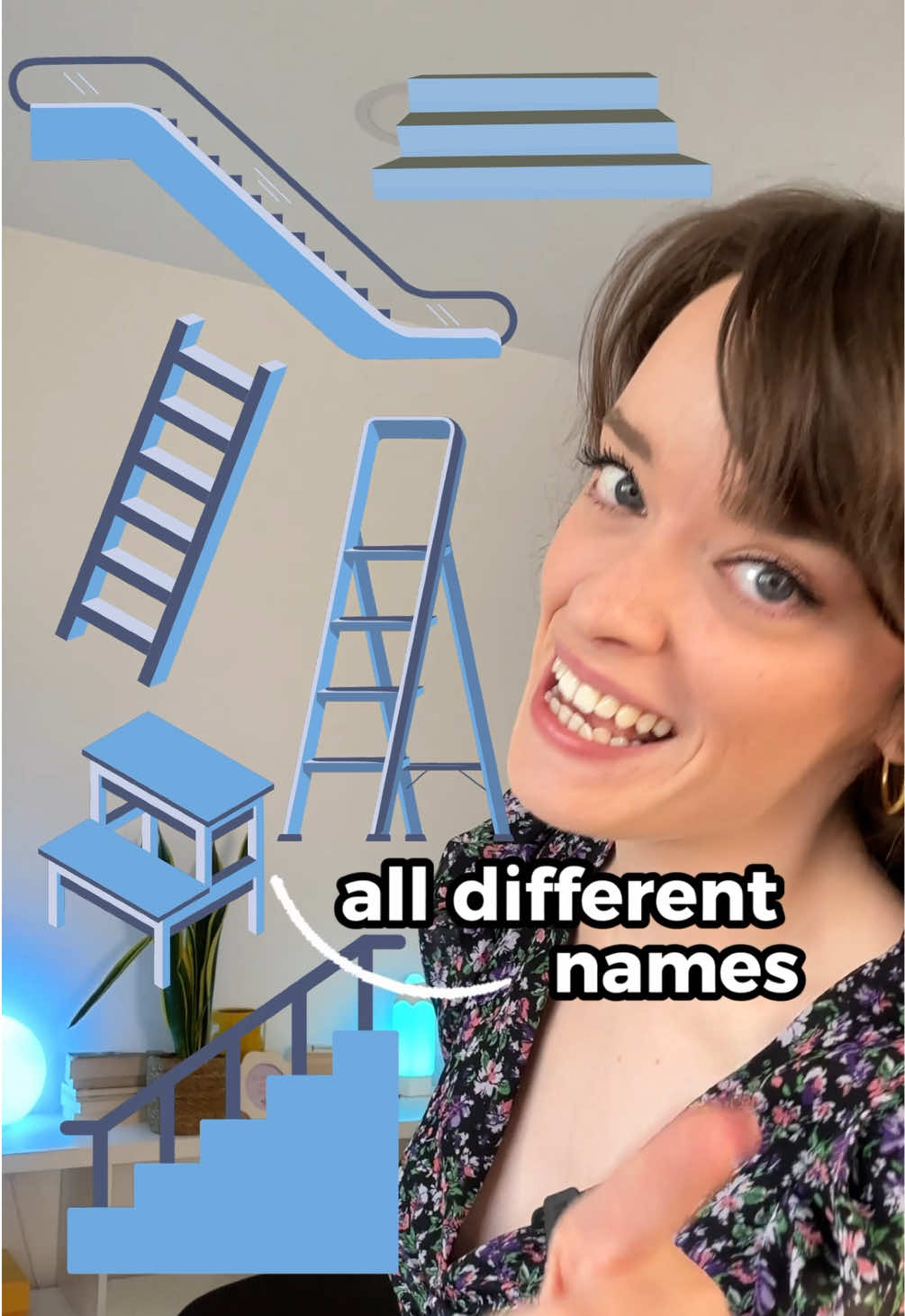 What’s this called in English? 🪜Yes they all have different names!  #vocabulary #english #englishwords 