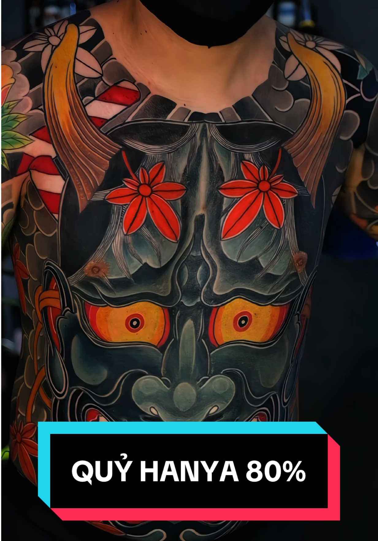 Hình xăm mặt quỷ hanya còn một lần nữa là hoàn thiện tại ngọc công tattoo #hanyatattoo #hinhxamdep #ngoccongxamhinhbinhduong #xuhuong #fyp 