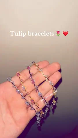 Tulip bracelets 🌷 ❤️ #trinding #womenaccessories #stainless #goldplated 
