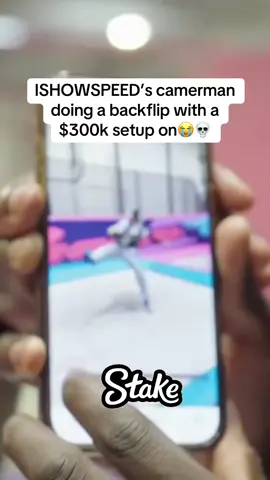 ISHOWSPEED’s camerman doing a backflip with a $300k setup on😭💀 #ishowspeed 