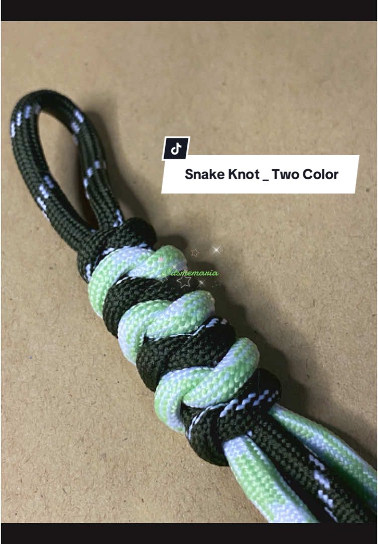 Two Color Snake Knot #paracord #bagcharms #onlinebusiness #SmallBusiness #crafting #idea #inspiration #diytiktok #bagcharm #fyp #keychain 