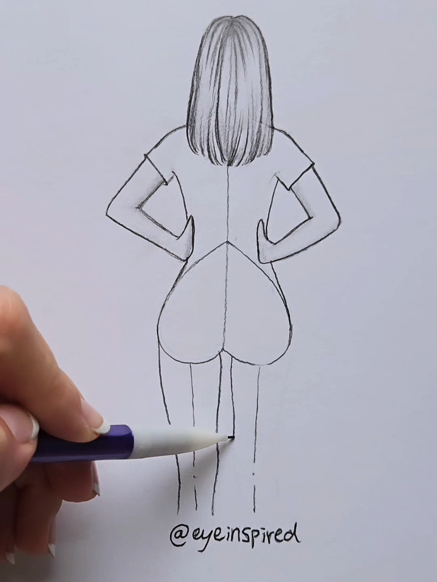 How to draw a body ✏️ #art #artwork #artist #draw #drawing #sketch #cartoon 