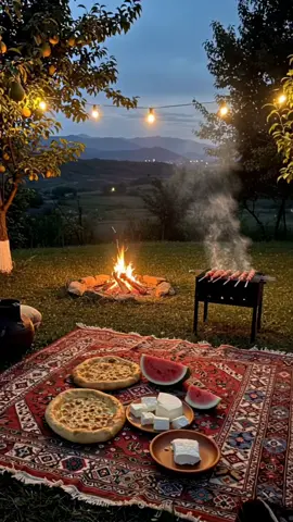 In the moments when everything slows down, you find true peace 🌿🔥☕️ #cozy #nature #camping #night #relaxing #Summer #memories 