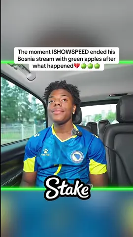 The moment ISHOWSPEED ended his Bosnia stream with green apples after what happened💔🍏🍏🍏 #speed #ishowspeed #europe #speedclips #ishowspeedclips #kaicenat #irl #europetour #ishowspeedeuropetour - speed or ishowspeed irl stream in europe tour - ishowspeed in Bosnia #bosnia #🇧🇦 