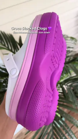 Crocs classic stacked clogs 💜 #clogs #shoes #crocs 