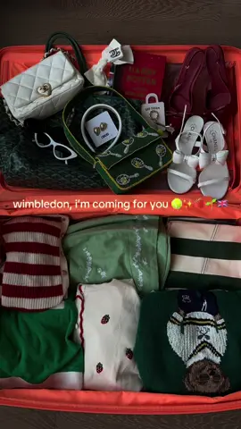 wimbledon, here I come! 🎾🌱🤞🏼🍓🇬🇧  #Wimbledon #tennismatch #tennis #tennistournament #london #packing 