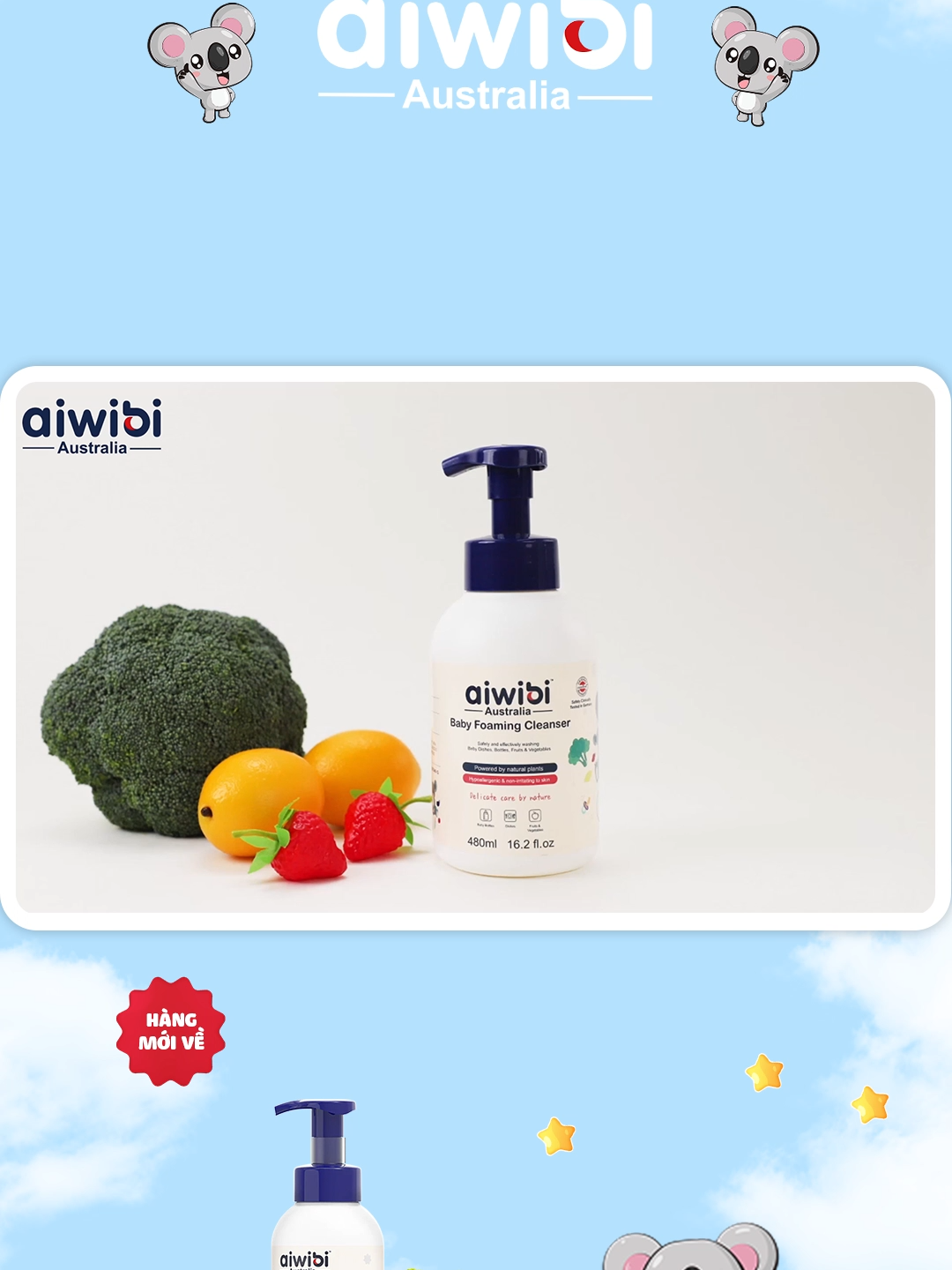 🧼 Người mẹ hiện đại không chỉ chọn sạch – mà còn phải chọn an toàn và lành tính!  ✨ Aiwibi giúp mẹ chăm bé dễ dàng hơn mỗi ngày, từ việc làm sạch bình sữa đến bữa ăn, từng món đồ chơi.  💙 Không chỉ là nước rửa  mà còn là giải pháp chăm sóc toàn diện cho cả gia đình! #aiwibi #aiwibivietnam #nuocrua #nuocruachobevagiadinh #nuocruabinhsua #nuocruaraucuqua