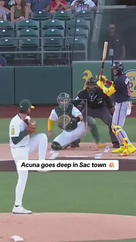 Way gone for Acuna Jr. 🤯 #MLB #baseball #AtlantaBraves #Braves #RonaldAcunaJr
